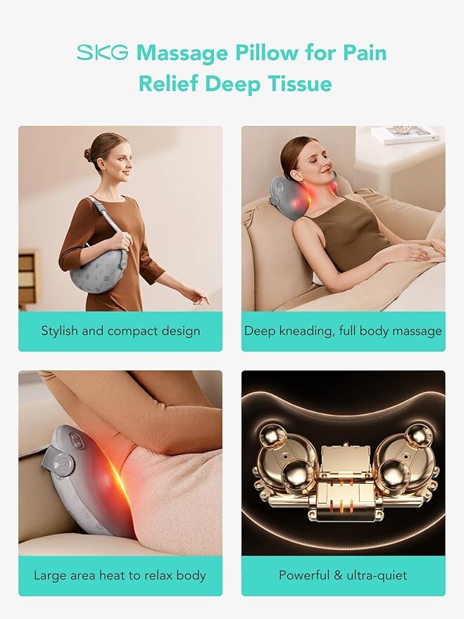 💆♂ Back & Neck Massager © 🔥 Deep Tissue Relief | Heat & Vibration Therapy ✨