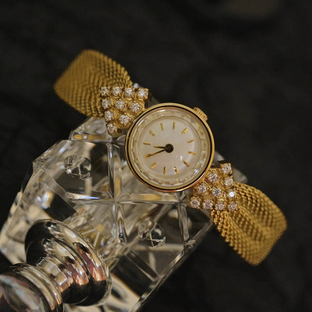 💎✨ Vintage Kaleidoscope Diamond Quartz Watch | Elegant Women’s Jewelry ⌚🌸