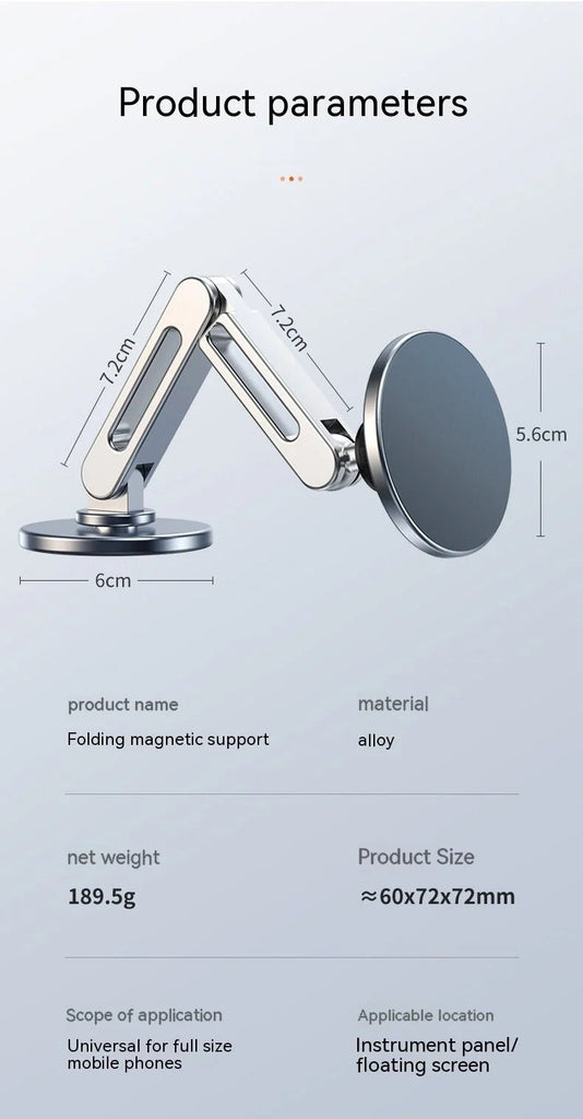 📱 Magnetic 360° Rotating Car Phone Holder | Metal Alloy | Hanging Screen 🚗