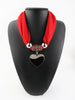 🧣 Elegant Heart Pendant Scarf 💖 | Women's Chic Fashion | Soft & Stylish Look