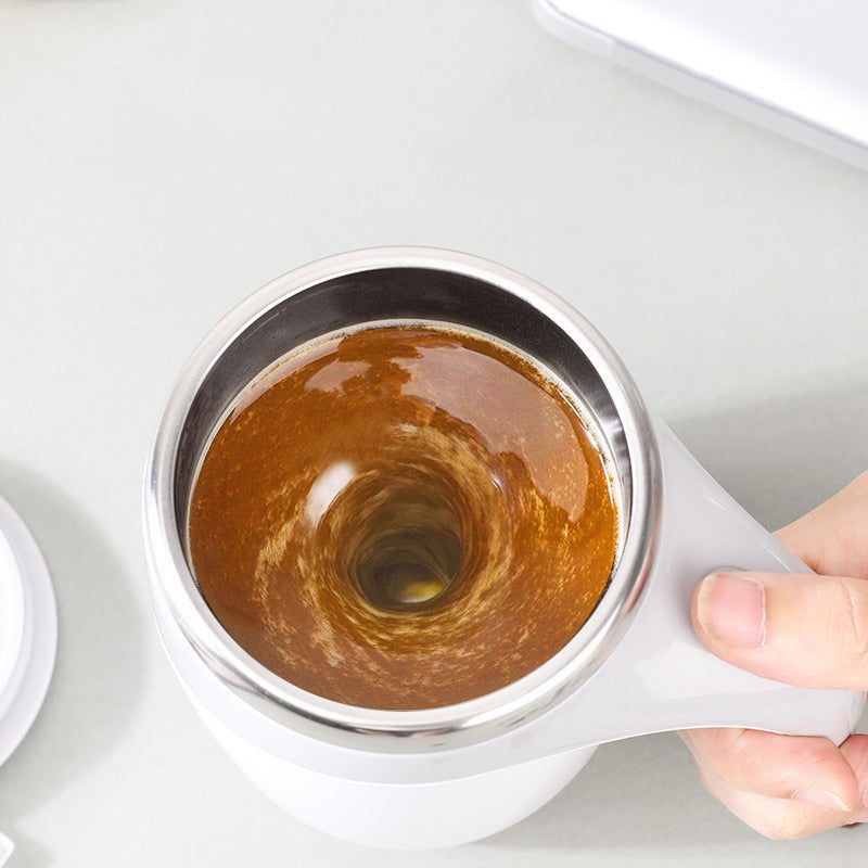 ☕ Electric Stirring Coffee Mug ⚡ Auto Magnetic Cup 🔋 USB Rechargeable Mug 🌀