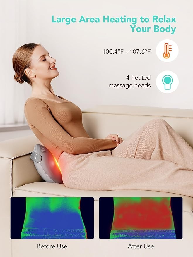 💆‍♂ Back & Neck Massager © 🔥 Deep Tissue Relief | Heat & Vibration Therapy ✨