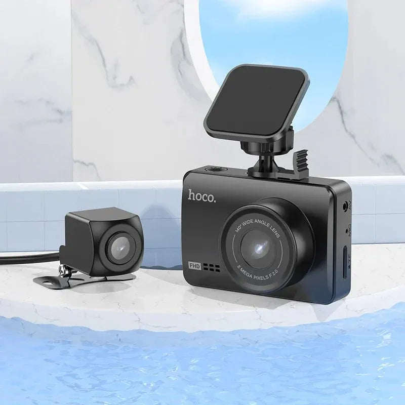 📹 Hoco DV3 Dash Cam 🚗 HD Display | Loop Recording | Safe Driving Recorder 🔒
