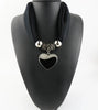 🧣 Elegant Heart Pendant Scarf 💖 | Women's Chic Fashion | Soft & Stylish Look