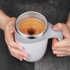 ☕ Electric Stirring Coffee Mug ⚡ Auto Magnetic Cup 🔋 USB Rechargeable Mug 🌀