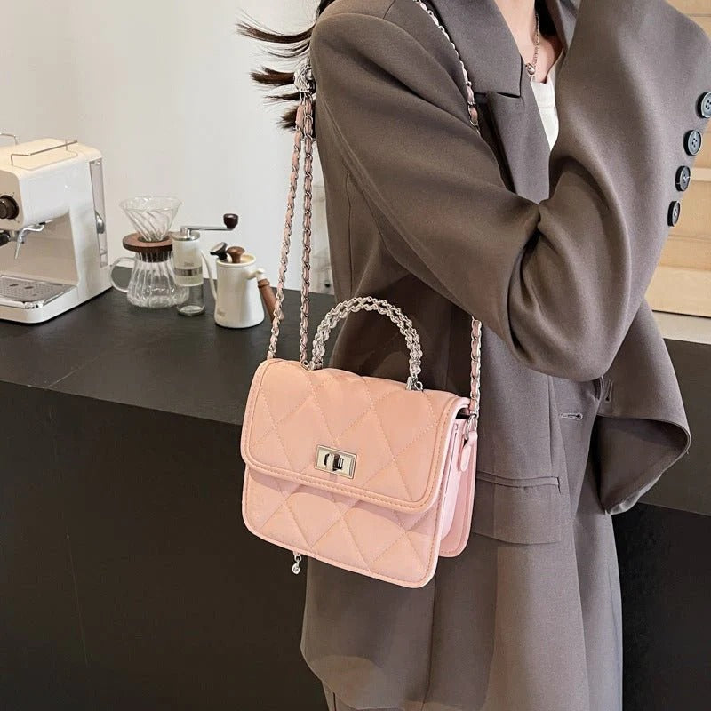 💎👜 Women's Diamond Chain Bag | Stylish Portable Messenger Purse ✨💼🔥