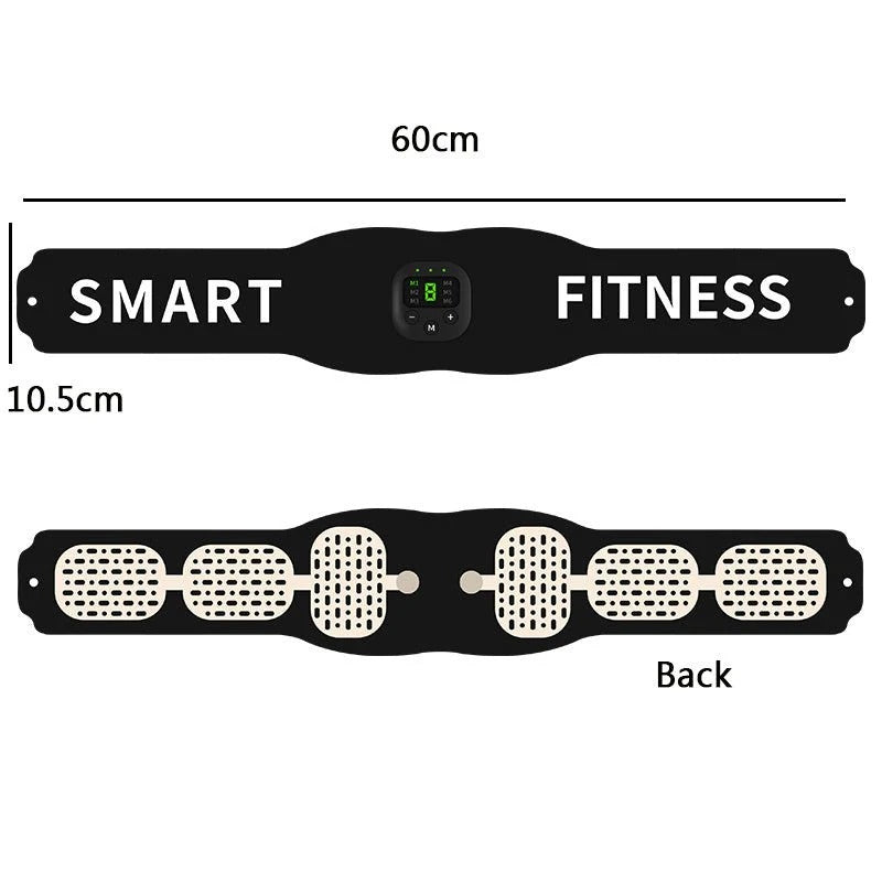 💥 Muscle Stimulator Fitness Belt ⚡ EMS Trainer | Abs & Body Toning Stickers