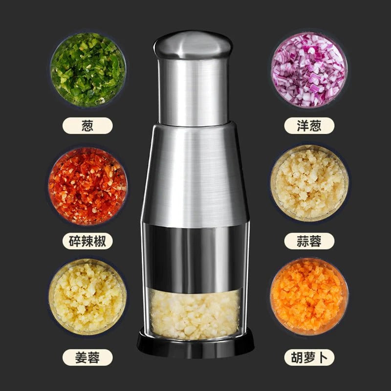 🧄 Garlic & Onion Chopper 💪 Manual Press | Quick Cut | Handy Kitchen Gadget 🍽