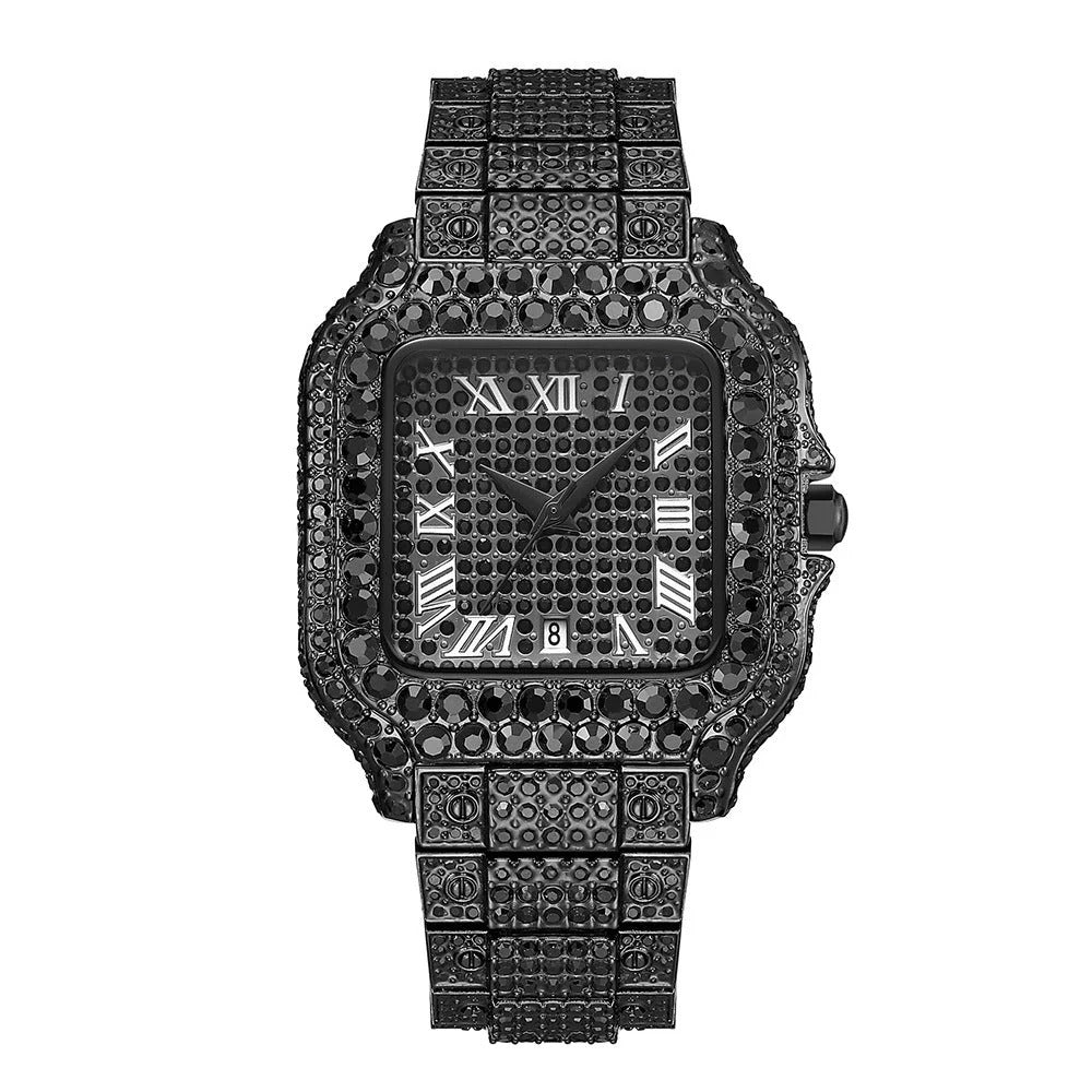 🕒✨ Straight European 💎 Hip Hop Quartz Wrist Watch | Bold & Stylish ⌚🔥