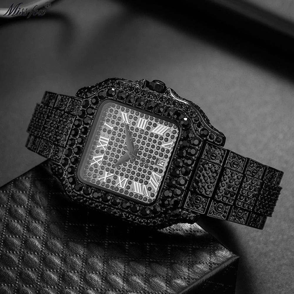 🕒✨ Straight European 💎 Hip Hop Quartz Wrist Watch | Bold & Stylish ⌚🔥
