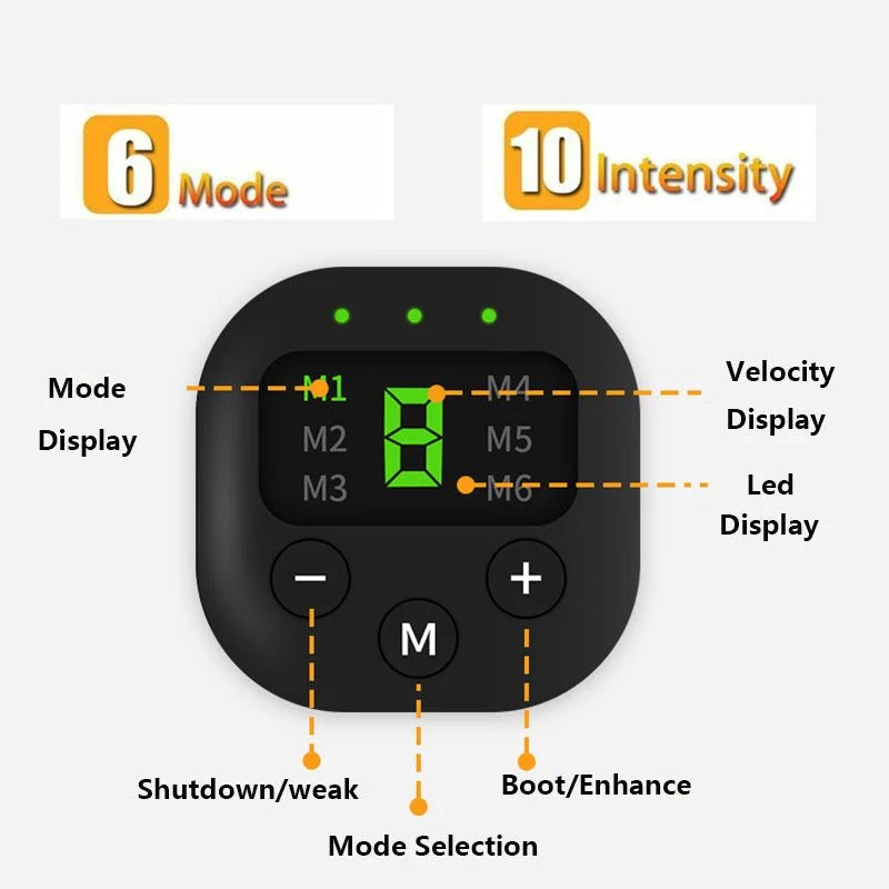 💥 Muscle Stimulator Fitness Belt ⚡ EMS Trainer | Abs & Body Toning Stickers