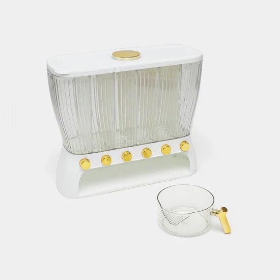 🍚 Rice Bin Divider (6-Section) | Airtight Multi-Grain Storage Organizer