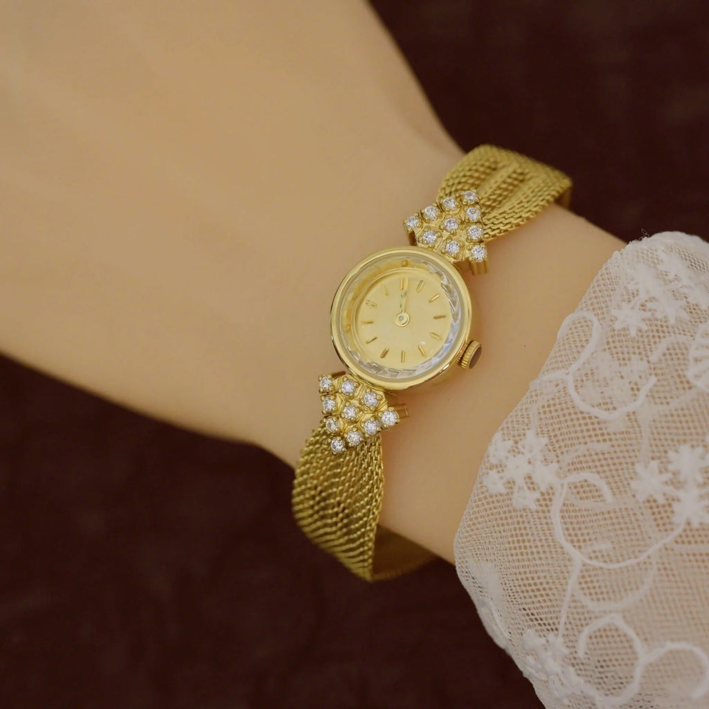 💎✨ Vintage Kaleidoscope Diamond Quartz Watch | Elegant Women’s Jewelry ⌚🌸