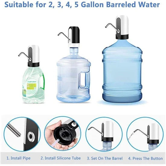 🚰 Electric Water Pump 💧 | Portable USB Rechargeable 💼 for Bottles & Travel 🧳