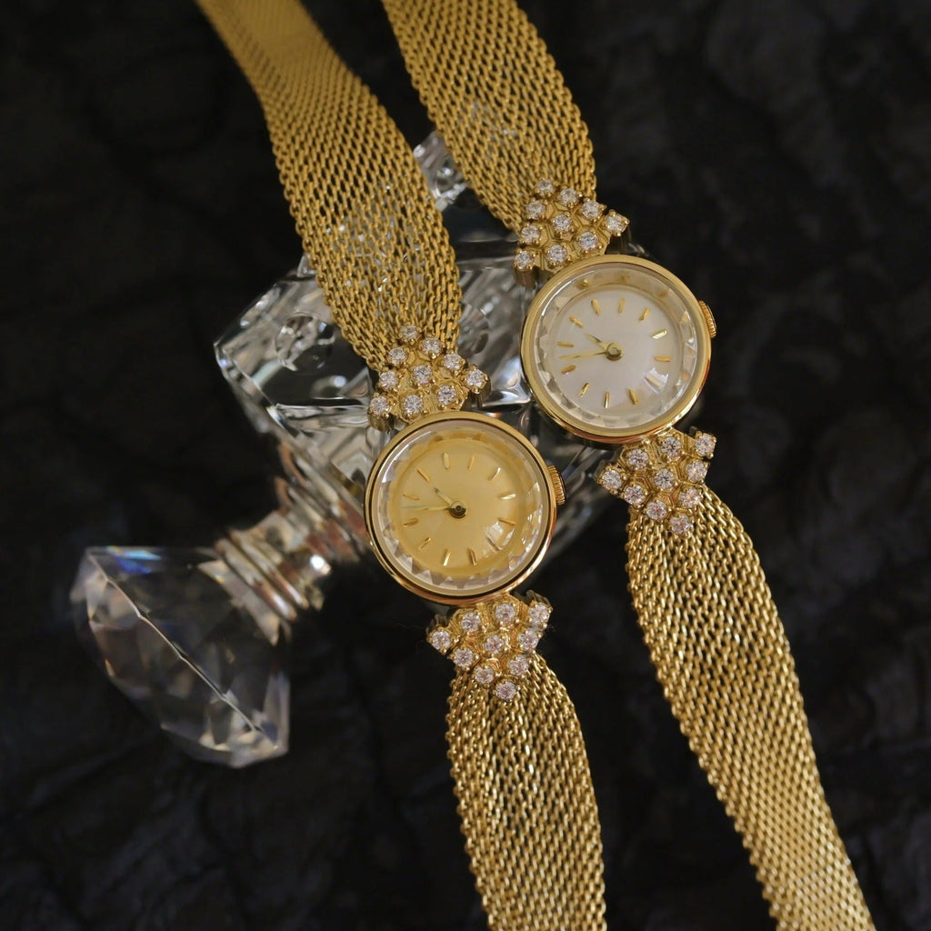 💎✨ Vintage Kaleidoscope Diamond Quartz Watch | Elegant Women’s Jewelry ⌚🌸