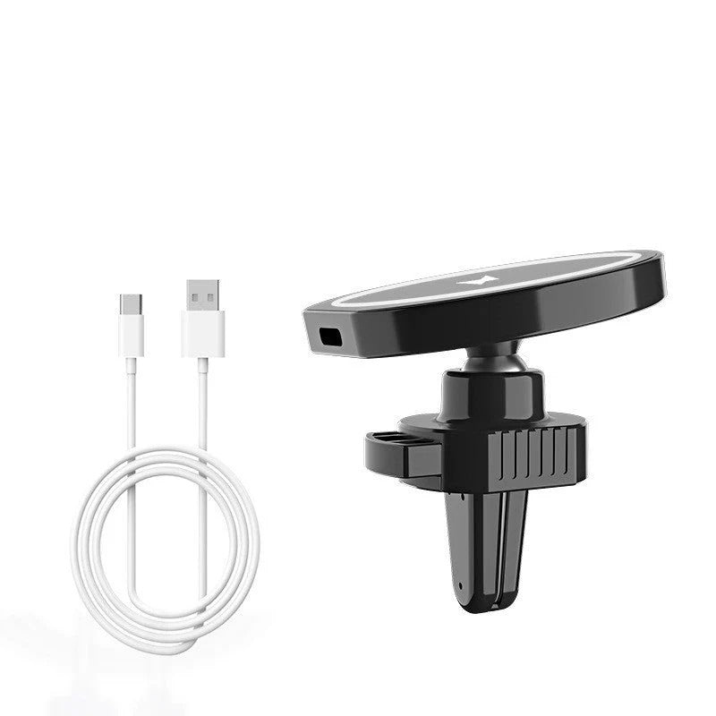 📱 15W Fast Magnetic Car Mount 🚗 Wireless Charging | Secure Phone Holder 🔋