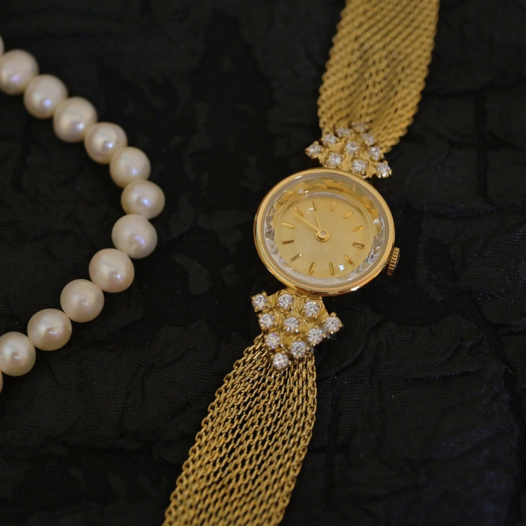 💎✨ Vintage Kaleidoscope Diamond Quartz Watch | Elegant Women’s Jewelry ⌚🌸